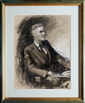 Arthur Mee drawing by Frank Salisbury 1943